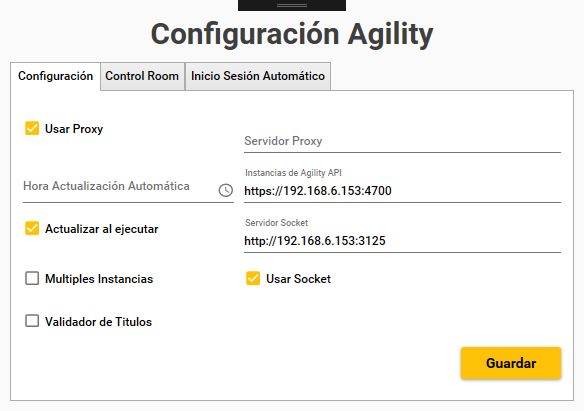 Agility Solution / Agility Menú / 0.3 Configurar Menú Agility / 3.01 ...